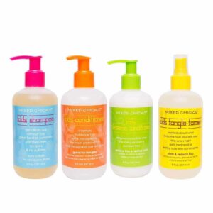 Mixed Chicks Kid's Quad Pack - Shampoo, Conditioner, Leave-in Conditioner, Tangle-Tamer, 8 fl.oz (Pack of 4) - Image 1