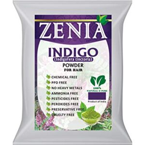 Zenia Indigo Powder (Indigofera Tinctoria) | Hair / Beard Dye Color 500 grams (17.64 ounces) | 100% Pure & Natural | No Preservatives - Image 1