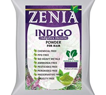Zenia Indigo Powder (Indigofera Tinctoria) | Hair / Beard Dye Color 500 grams (17.64 ounces) | 100% Pure & Natural | No Preservatives
