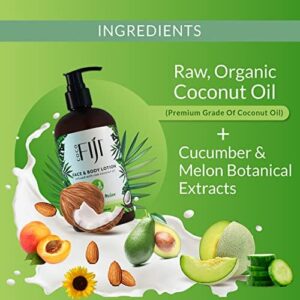 Coco Fiji Face & Body Lotion Infused With Coconut Oil | Lotion for Dry Skin | Moisturizer Face Cream & Massage Lotion for Women & Men | Cucumber Melon - Image 6