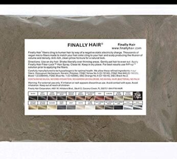 Finally Hair Building Fiber Refill 100 Grams Light Medium Brown Hair Loss Concealer by Finally Hair (Light Medium Brown – our lightest brown shade)