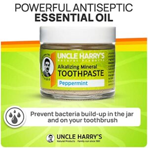 Uncle Harry's Peppermint Remineralizing Toothpaste | Natural Whitening Toothpaste Freshens Breath & Promotes Enamel | Vegan Fluoride Free Toothpaste ( - Image 5