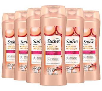 Suave Professionals Color Care Shampoo Shampoo for Color Treated Hair Keratin Infusion Color Protecting Shampoo 12.6 Fl Oz (Pack of 6)