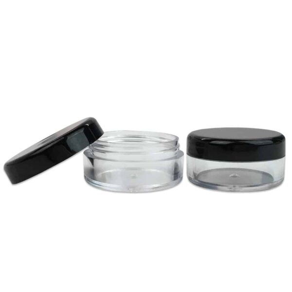 Beauticom 5G/5ML Round Clear Jars with Black Lids for Makeup, Lotion, Creams, Eyeshadow, Cosmetic Product Samples (Quantity: 100pcs) - Image 3