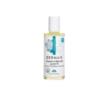 Derma E Vitamin E Skin Oil – 14,000 IU Face Oil with Safflower Oil ? Hypoallergenic, Fragrance Free Facial Skin Care – Nourishes and Conditions, 2 fl