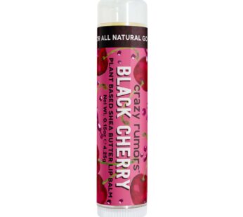 Crazy Rumors Black Cherry Lip Balm. 100% Natural, Vegan, Plant-Based, Made in USA (1-Pack)