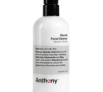 Anthony Glycolic Facial Cleanser for Men ? Daily Cleansing Face Wash and Shave Prep ? Hydrating, Exfoliating, and Gentle on Sensitive Skin ? Non-foami