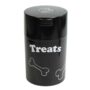 Pawvac 6 Ounce Vacuum Sealed Pet Food Storage Container; Black Cap & Body/White Treats