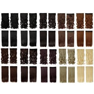 S-noilite Salon 26" Straight Bleach Blonde One Piece 5 Clips Clip In Hair Extensions Fashion Design Lady Women 5A Synthetic(Bleach Blonde) - Image 7