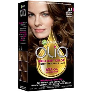 Garnier Olia Ammonia-Free Brilliant Color Oil-Rich Permanent Hair Color, 5.3 Medium Golden Brown (Pack of 1) Brown Hair Dye (Packaging May Vary) - Image 10