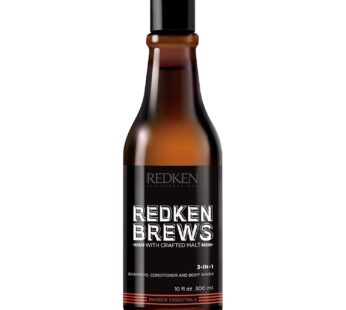 Redken Brews 3-IN-1 Shampoo For Men, Shampoo, Conditioner And Body Wash, Mens Shampoo 10.1 fl. oz