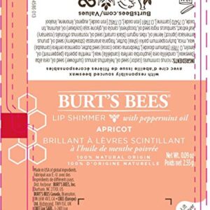 Burt's Bees Lip Balm, Moisturizing Lip Shimmer for Women, for All Day Hydration, with Vitamin E & Coconut Oil, 100% Natural, Apricot, 0.09 Ounce - Image 11