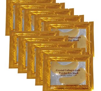 Vandarllin 24K Gold Powder Gel Collagen Eye Masks Sheet Patch, Remove Bags,Dark Circles &Puffiness,Reduce Wrinkle,Moisturising,Hydrating for Blackhead