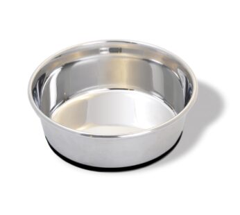 Van Ness Pets Stainless Steel Cat Bowl, 8 OZ Food And Water Dish, Single, Natural