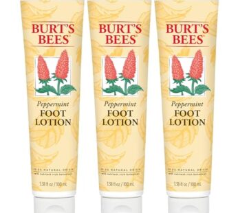 Burt’s Bees Peppermint Foot Lotion, Pack of 3