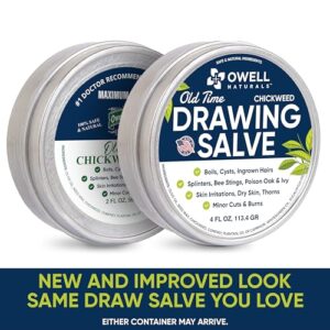 OWELL NATURALS Chickweed Salve 4 oz- Drawing Salve for Boil & Cyst, Poison Ivy/Oak, Skin Disorder, Irritations, Burns, Minor Cuts, Dry Skin, Itching - Image 6