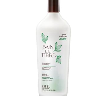 Bain de Terre Green Meadow Balancing Shampoo, Gentle Cleansing for Soft, Silky Hair with Argan & Monoi Oils, Paraben-free, Color-Safe, 13.5 Fl Oz