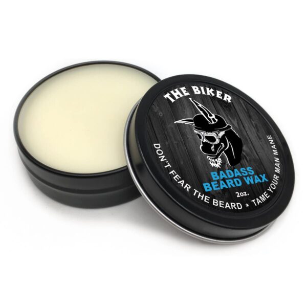 Badass Beard Care Beard Wax for Men - The Biker Scent, 2 oz - Softens Beard Hair, Leaves Your Beard Looking and Feeling More Dense - Image 3
