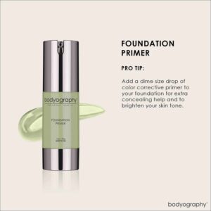 BODYOGRAPHY - Foundation Primer (Green): Flawless Anti-Aging Salon Makeup Primer w/Vitamin E, A, Jojoba, Grapeseed Oil | Control Shine | Gluten-Free, - Image 5