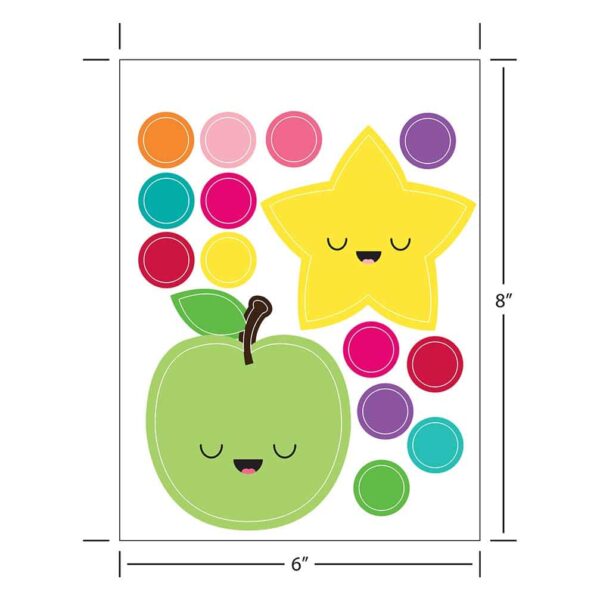 Paper Riot Co. Peel-and-Stick Assorted Kawaii Cute Cartoon Food Vinyl Wall Decal Set, 147 ct. - Image 6