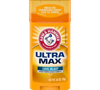 Arm & Hammer Deodorant 2.6 Ounce Solid Ultra Max Cool Blast (76ml) (2 Pack)