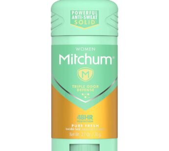 Mitchum For Women Advanced Control Anti-Perspirant Deodorant Invisible Solid Pure Fresh 2.70 oz (Pack of 6)