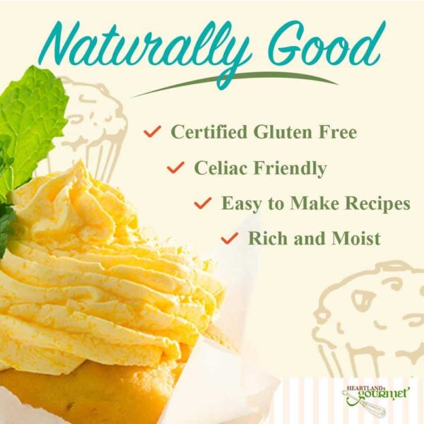 Heartland Gourmet: Gluten Free Lemon Cupcake Mix - Rich and Decadent - Certified Gluten Free Ingredients - All Purpose - Safe for Celiac Diet - Image 4