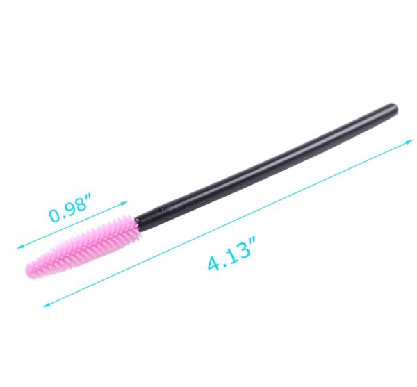 BIHRTC Pack of 100 One-Off Disposable Silicone Eyelash Mascara Brushes Wands Applicator Eyebrow Brush Makeup Tool Kit Set - Image 2