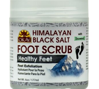 OKAY Pure Naturals Black Salt Foot Scrub 6oz