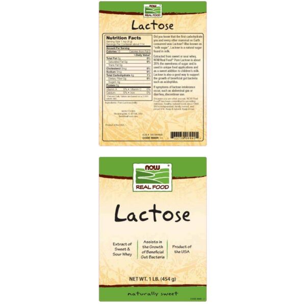 Now Foods Lactose Milk Sugar - 1 lb (Pack of 5) - Image 2