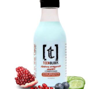 Teenology Conditioner for Teens – Avoid Forehead and Body Acne – Sulfate and Paraben Free, Noncomedogenic, Natural Botanical Extracts, Blueberry Pomeg