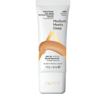 Almay Smart Shade Anti-Aging Skintone Matching Makeup, Hypoallergenic, Cruelty Free, Oil Free, -Fragrance Free, Dermatologist Tested Foundation with S