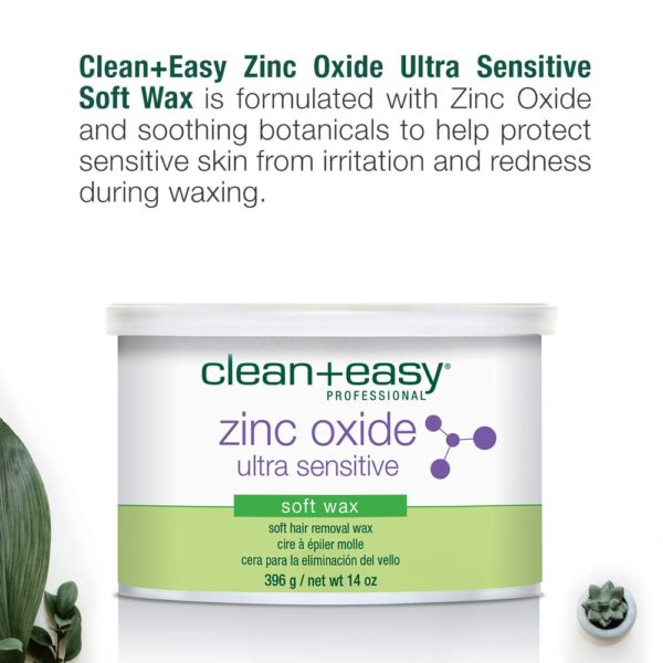 Clean + Easy Zinc Oxide Ultra Sensitive Hair Removal Depilatory Soft Wax, Soothes and Calms Skin Before and After Waxing - Perfect for Delicate Skin, - Image 3