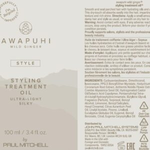 Awapuhi Wild Ginger by Paul Mitchell Styling Treatment Oil, Dry-Touch, Leave-In Formula, For All Hair Types, 3.4 fl. oz. - Image 7