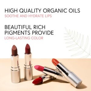 Honeybee Gardens Truly Natural Long Lasting Lipstick, Bermuda, Matte Medium Coral Pink, Naturally Hydrating & Nourishing, Vegan, Gluten-Free & Cruelty - Image 3