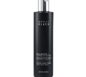 MONAT Black Shampoo + Conditioner – Mens Shampoo and Conditioner 2 in 1 Black Hair Care. A 2-in-1 Shampoo Conditioner Formulated for Optimal Hair Heal