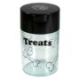 Pawvac 6 Ounce Vacuum Sealed Pet Food Storage Container; Black Cap & Clear Body/Black Treats