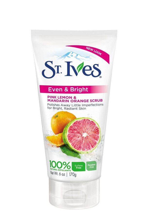 St. Ives Even & Bright Face Scrub Pink Lemon and Mandarin Orange 6 oz (Pack of 12) - Image 2