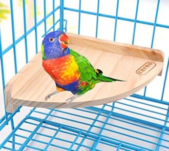 Wood Perch Platform Toy for Bird Parrot Parakeet Finch Canary Budgie Hamster Gerbil Rat Chinchilla Perch Cage