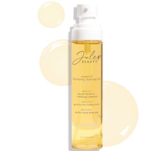 Julep Vitamin E Hydrating Cleansing Oil and Makeup Remover – Face Wash for Normal to Dry Sensitive Skin – 3.38 Fl Oz – Rosehip and Olive Oil Face Clea
