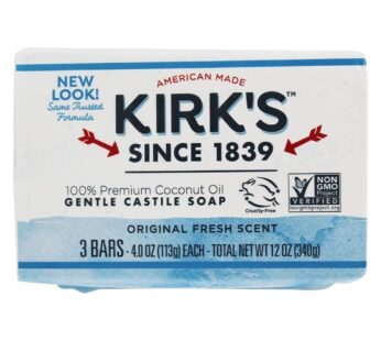 Kirk’s Original Coco Castile Soap Fresh Scent 4 Ounces (6 Count)
