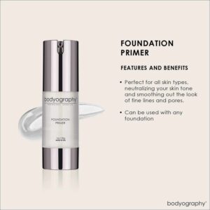 BODYOGRAPHY - Foundation Primer (Clear): Flawless Anti-Aging Salon Makeup Primer w/Vitamin E, A, Jojoba, Grapeseed Oil | Control Shine | Gluten-Free, - Image 3