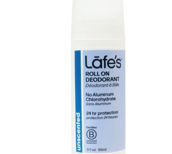 Lafe’s Natural Deodorant | 3oz Roll-On Aluminum Free Natural Deodorant for Men & Women | Paraben Free & Baking Soda Free with 24-Hour Protection | Uns