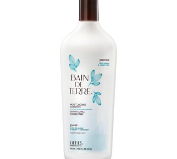 Bain de Terre Jasmine Moisturizing Shampoo, Luxurious Hydration for Dry Hair with Argan & Monoi Oils, Paraben-Free, Color-Safe, Vegan, 13.5 Fl Oz