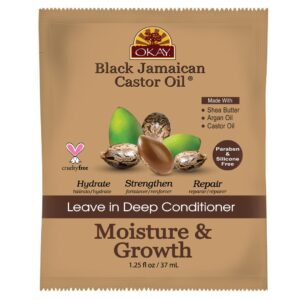 OKAY - Black Jamaican Castor Oil Leave-In Conditioner - All Hair Types/Textures - Repair, Moisturize, Grow Healthy Hair - with Argan Oil, Shea Butter - Image 1