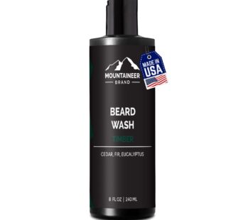 Mountaineer Brand Beard Wash For Men | 100% Natural Beard Shampoo | Thick Cleaning Softening Lather for Hair and Skin | Hydrate and Detangle | Groomin