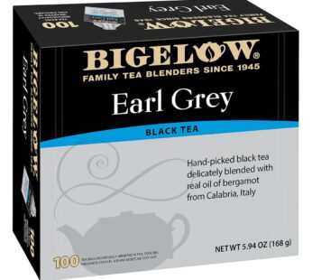 Bigelow Tea Earl Grey Black Tea, Caffeinated Tea, 100 Count Box (Pack of 1)