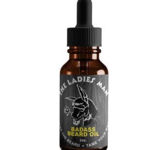 Badass Beard Care Oil For Men – The Ladies Man Scent, 1 oz – All Natural Ingredients, Keeps Beard and Mustache Full, Soft and Healthy