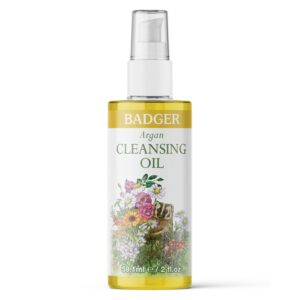 Badger - Face Cleansing Oil, Argan, Certified Organic Face Oil Cleanser, 2 oz - Image 1