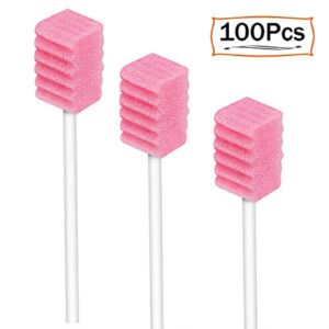 (100 Pack) Disposable Oral Swabs, Sterile Dental Sponge Swabsticks Unflavored for Mouth & Gum Cleaning - Sponge and Paper rod. - Image 6